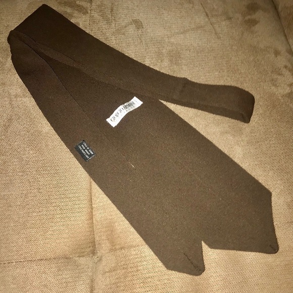 Giorgio Armani Brown Wool Tie - Picture 4 of 6